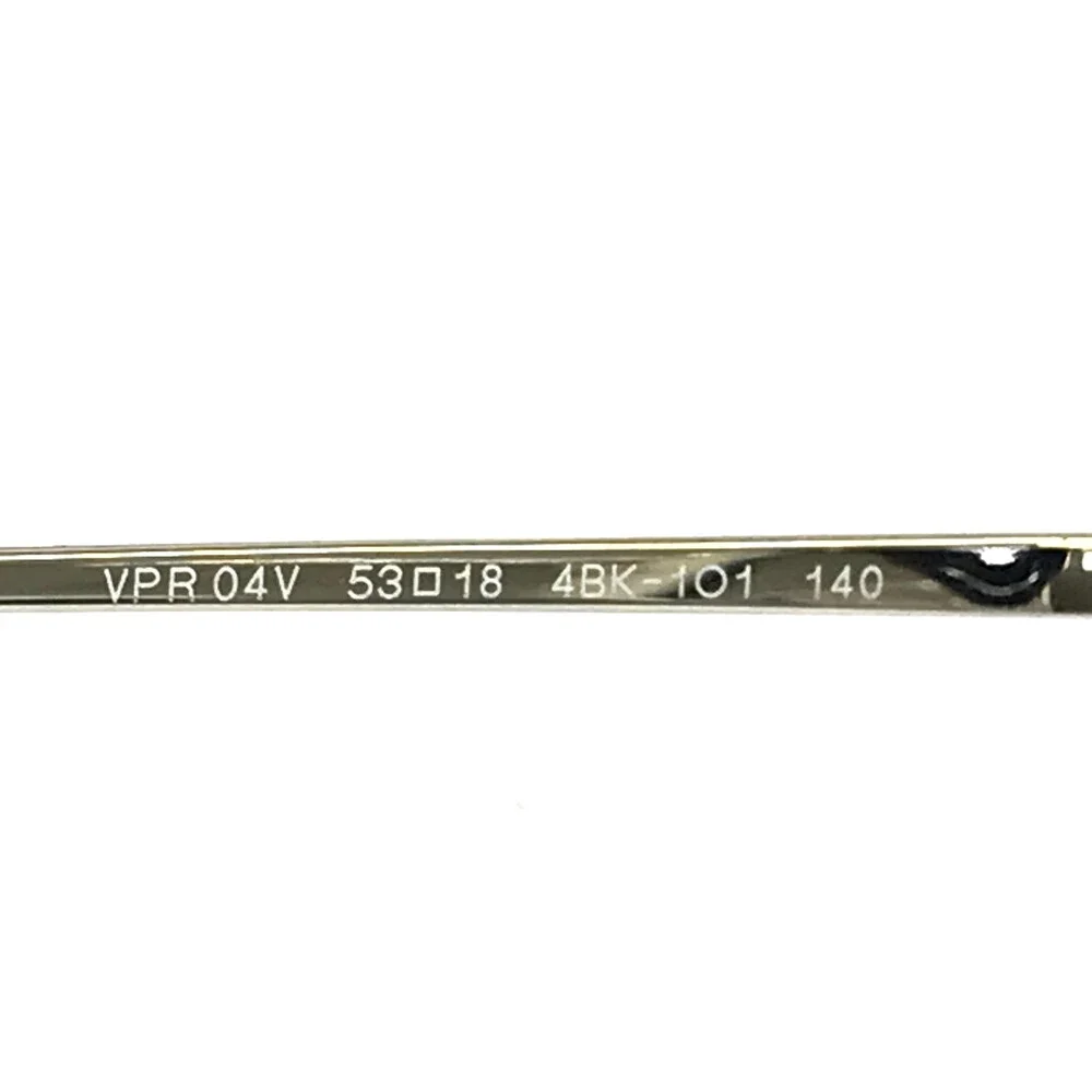 Prada Eyeglasses Frames VPR04V 4BK-1O1 Black White Silver Full Rim 53-18-140